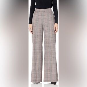 NWT Ramy Brook Black and White Plaid Wide-Leg Pants